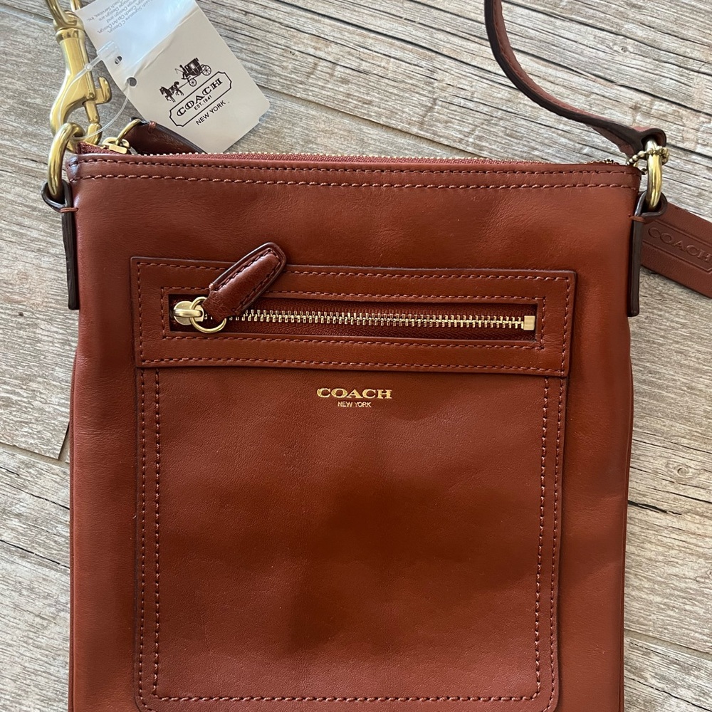 Coach Chestnut Leather Shoulder Bag